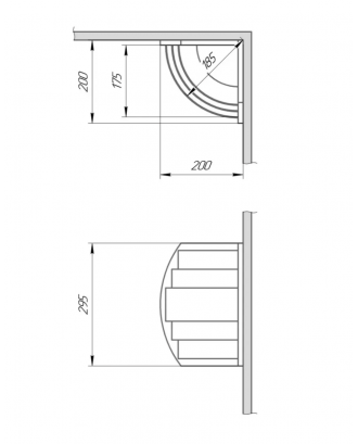 Custodia per illuminazione "Sydney Angle", legno termico ILLUMINAZIONE SAUNA E HAMMAM