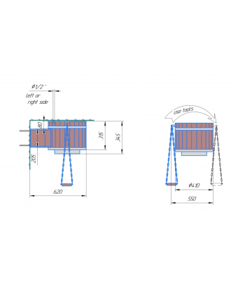 Cascata COOLER in legno termico 35 l Secchio per doccia
