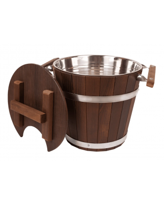 Vaporiera termica da 20 l con inserto in acciaio inox con coperchio, secchio ACCESSORI PER LA SAUNA