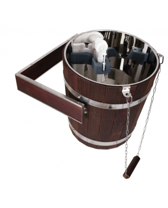 Cascata termica da 20 l con montaggio e inserto in acciaio inox Secchio per doccia