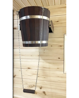 Cascata termica da 20 l con montaggio e inserto in acciaio inox Secchio per doccia