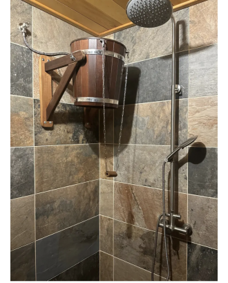 Secchio doccia, cascata thermowood 20 L con inserto in plastica Secchio per doccia