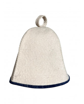 Cappello da sauna - bianco con striscia blu ACCESSORI PER LA SAUNA