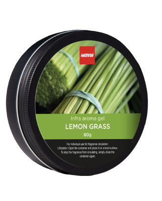 Profumo per sauna a infrarossi - Gel profumato in latta Harvia, Lemongrass, 80 g AROMI DELLA SAUNA E CURA DEL CORPO