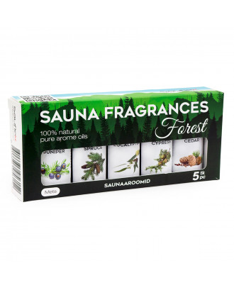 Sauflex collezione di oli essenziali per sauna 5x15ml, Foresta AROMI DELLA SAUNA E CURA DEL CORPO