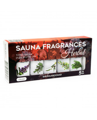 Sauflex collezione di oli essenziali per sauna 5x15ml, Herbal AROMI DELLA SAUNA E CURA DEL CORPO