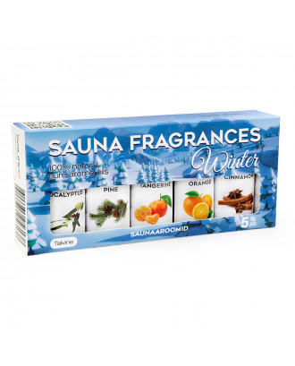 Sauflex collezione di oli essenziali per sauna 5x15ml, inverno AROMI DELLA SAUNA E CURA DEL CORPO