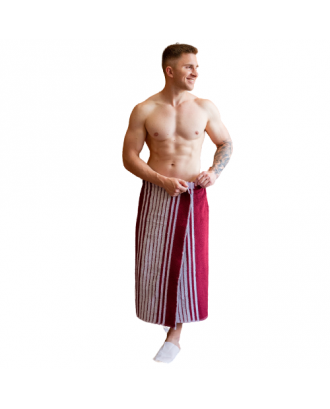 Asciugamano da sauna da uomo (Kilt) 90X150cm, a righe
