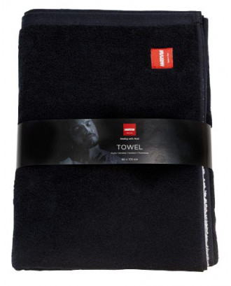 Asciugamano da bagno HARVIA #healingwithheat, 90 x 170 cm, nero ACCESSORI PER LA SAUNA