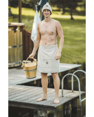 Grembiule da sauna per uomo 55x140cm