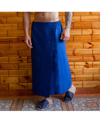 Asciugamano per sauna da uomo/donna/ unisex (kilt) 75X150 cm blu