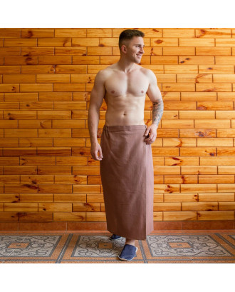 Asciugamano per sauna uomo / donna / unisex (kilt) 75X150 cm Marrone