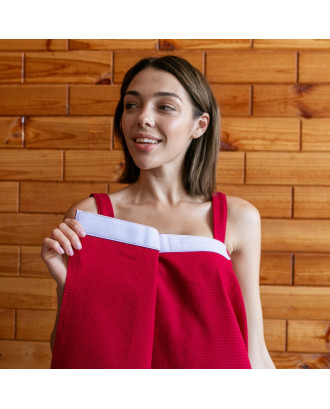 Asciugamano per sauna donna (kilt) 75X150 cm rosso
