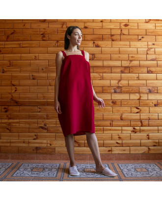 Asciugamano per sauna donna (kilt) 75X150 cm rosso