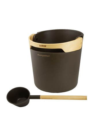 Accessori per sauna - Secchio e mestolo Harvia Helmi, marrone scuro ACCESSORI PER LA SAUNA