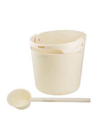Accessori per sauna - Secchio e mestolo Harvia Helmi, avorio ACCESSORI PER LA SAUNA