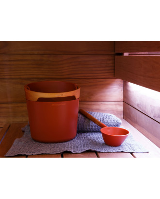 Accessori per sauna - Secchio e mestolo Harvia Helmi, terracotta ACCESSORI PER LA SAUNA