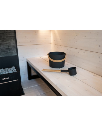Accessori per sauna - Secchio e mestolo Harvia, neri ACCESSORI PER LA SAUNA