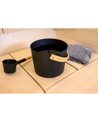 Accessori per sauna - Secchio e mestolo Harvia, neri ACCESSORI PER LA SAUNA