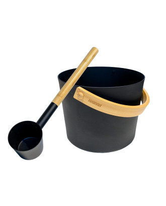 Accessori per sauna - Secchio e mestolo Harvia, neri ACCESSORI PER LA SAUNA