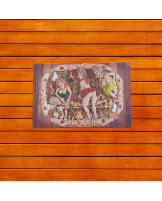 Sauna stampe su tela 60x40 cm, foto su tela, decorazione della parete, arte della parete della tela, stampa fotografica, foto su tela ARREDO ZONA SAUNA / SPA