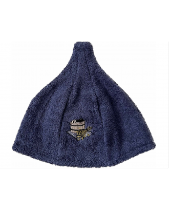 Cappello da sauna, cotone, blu ACCESSORI PER LA SAUNA