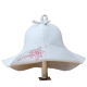 Cappello da sauna - Fiore, bianco ACCESSORI PER LA SAUNA