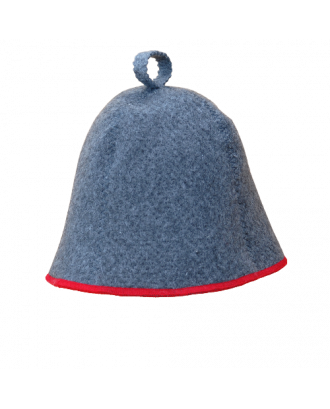 Cappello Sauna - Striscia Rossa Grigia