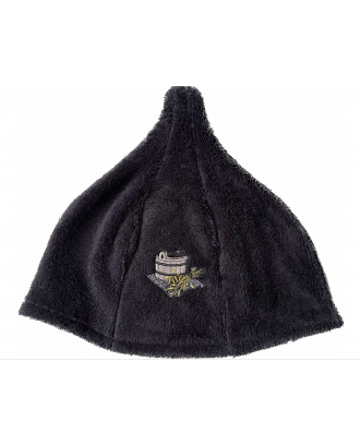 Cappello da Sauna, Cotone Nero ACCESSORI PER LA SAUNA