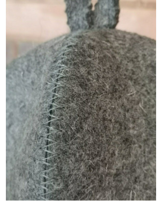 Cappello da sauna - Fiori, 100% lana, grigio ACCESSORI PER LA SAUNA