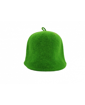 Cappello da sauna - verde, 100% lana