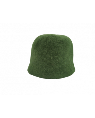Cappello da sauna - verde scuro, 100% lana
