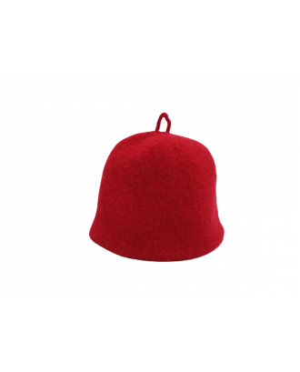Cappello da sauna - rosso, 100% lana