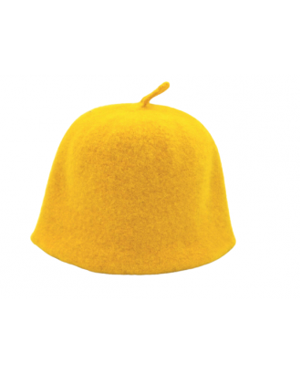 Cappello da sauna - giallo, 100% lana ACCESSORI PER LA SAUNA