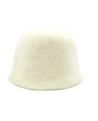 Cappello da sauna- bianco, 100% lana