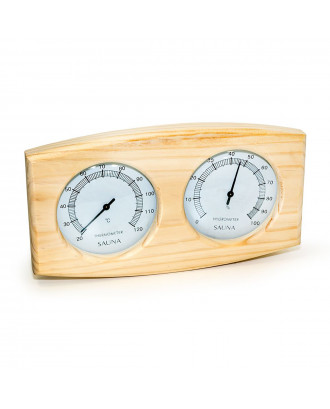 Termometro per sauna - Igrometro Sauflex orizzontale quadrante in plastica