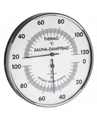 Termoigrometro analogico per sauna con anello in metallo Dostmann TFA 40.1032