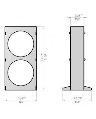 Portalegna - V6 CIRCLE, piccolo ACCESSORI PER LA SAUNA