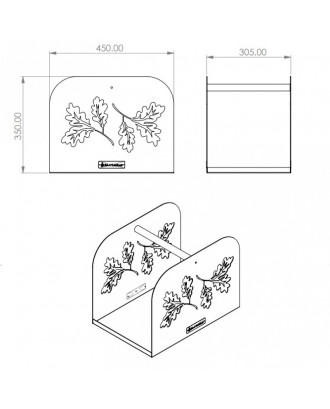 Portalegna - ROVERE ACCESSORI PER LA SAUNA