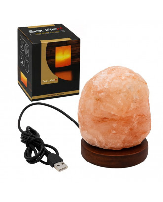 Lampada di sale dell'Himalaya SAUFLEX, forma naturale, 1-2 kg, USB ACCESSORI PER LA SAUNA