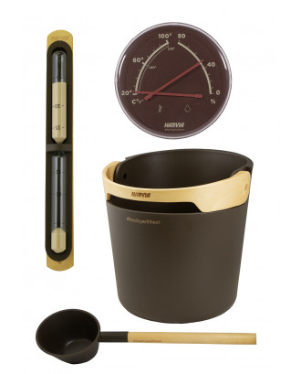 Set di accessori per sauna HARVIA HELMI SA010B, Marrone cioccolato ACCESSORI PER LA SAUNA