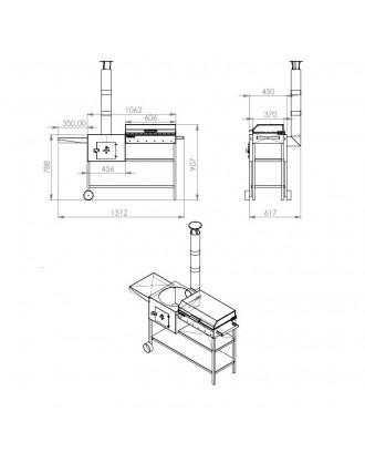 Barbecue - Fornello per Kazan/Calderone Classic PREMIUM GRIGLIE, BARBECUE, AFFUMICATORI