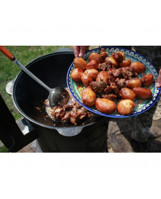 Kazan in ghisa uzbeko con coperchio in alluminio, 12 l GRIGLIE, BARBECUE, AFFUMICATORI