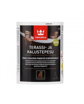 Agente per la pulizia e il miglioramento della pavimentazione in legno Tikkurila Terassi-Ja Kalustepesu, 1000 ml