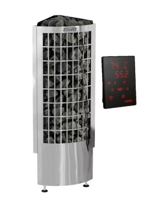 Riscaldatore elettrico per sauna Harvia Cilindro Corner XE, 9,0 kW, con unità di controllo Xenio RISCALDATORI ELETTRICI PER SAUNA