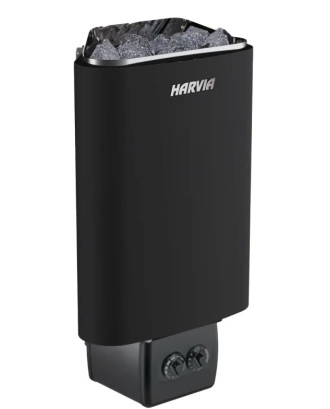 Riscaldatore elettrico per sauna Harvia Delta D36, 3,6 kW, nero, con controllo integrato RISCALDATORI ELETTRICI PER SAUNA