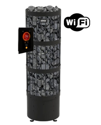 Riscaldatore elettrico per sauna Harvia Legend PO70FC, 6,8 kW, nero, con unità di controllo Wi-Fi RISCALDATORI ELETTRICI PER SAUNA