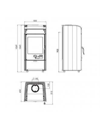 Stufa In Ghisa Vesta 9 kW STUFE RISCALDAMENTO