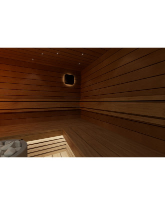 Luce per sauna, Highline, Ip55, Gx53, nera ILLUMINAZIONE SAUNA E HAMMAM