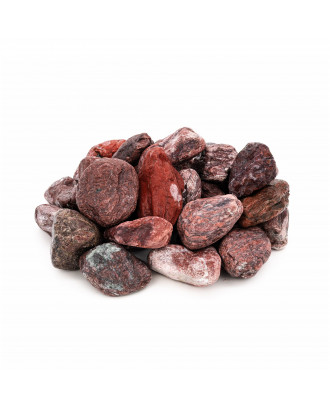 Pietre per sauna SAUFLEX - Diaspro rosso, arrotondate, 15 kg, 3-5 cm PIETRE PER LA SAUNA